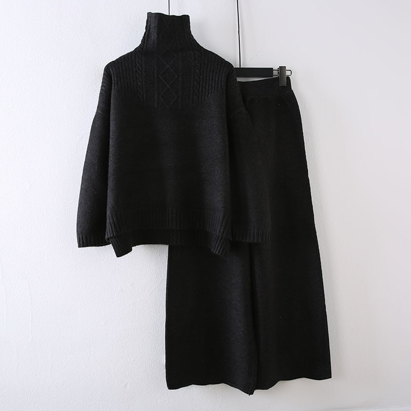 2021 New Coreano 2 Pea Outono Das Mulheres Outfits Solto Alto Pescoo Camisola Perna Larga Calas Duas Peas Define Elegante Malha Terno BUAT, Black
2021 New Coreano 2 Pea Outono Das Mulheres Outfits Solto Alto Pescoo Camisola Perna Larga Calas Duas Peas Define Elegante Malha Terno BUAT, Black