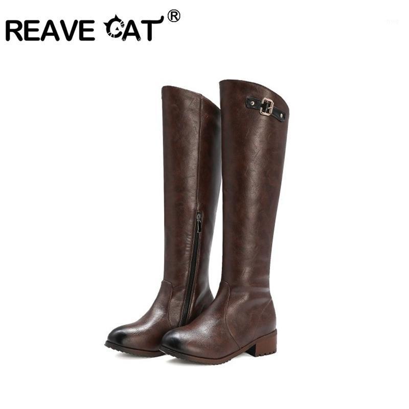 REAVE CAT New INS Women Long Boots Lady Riding Cowboy Autumn Designer Round Toe Yellow Knee-High Boots Big Size 34-48 A32071, Brown
REAVE CAT New INS Women Long Boots Lady Riding Cowboy Autumn Designer Round Toe Yellow Knee-High Boots Big Size 34-48 A32071, Brown