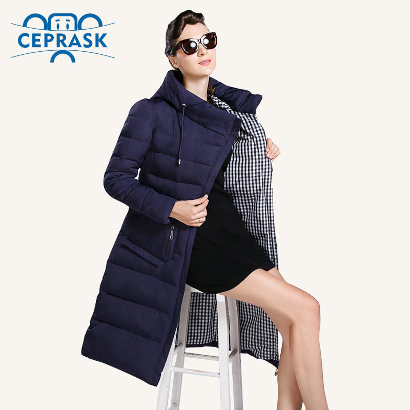 CEPRASK New Winter Jacket Women Plus Size Long Fashionable Women's Winter Coat Hooded High Quality Warm Down Jacket Parka 201217
