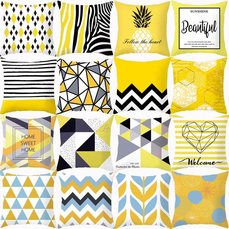 1 pc Geometric Yellow Cushion Cover 45x45 Decorative Sofa Cushions Throw Pillows Covers Blue Gray Single Side Print Pillowcase, 10042-071
1 pc Geometric Yellow Cushion Cover 45x45 Decorative Sofa Cushions Throw Pillows Covers Blue Gray Single Side Print Pillowcase, 10042-071
