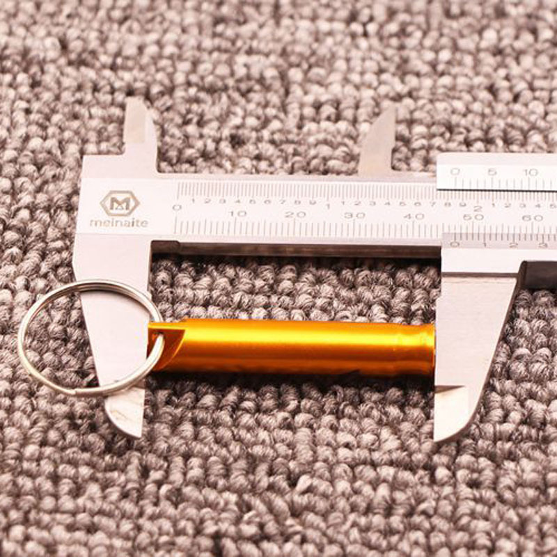 Mini Aluminum Whistle Keychain Dogs Training Keychain Whistle Outdoor Hiking Portable Survival Small Whistle Key Ring Customized
