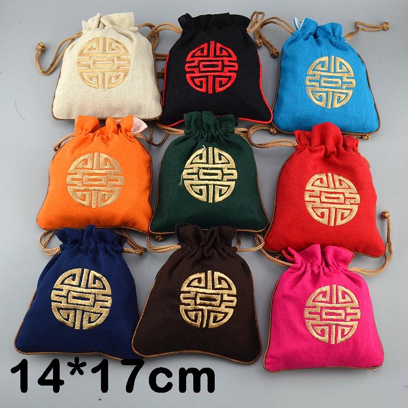 14x17cm 50pcs Embroidery Lucky Cotton Drawstring Large Gift Bag Christmas Wedding Party Favor Cotton Linen Jewelry Pouches
14x17cm 50pcs Embroidery Lucky Cotton Drawstring Large Gift Bag Christmas Wedding Party Favor Cotton Linen Jewelry Pouches
