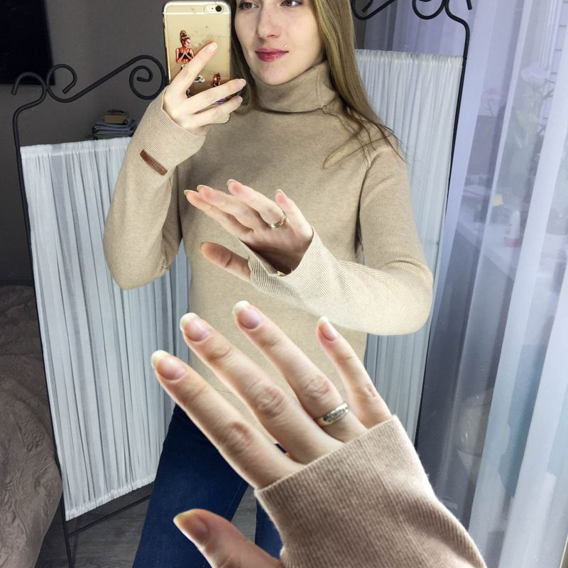 GIGOGOU Lazy Oversized Women Turtleneck Sweater Winter Knitted Pullover Sweater Streetwear Jumper Top Pull Femme Nouveaute 201223