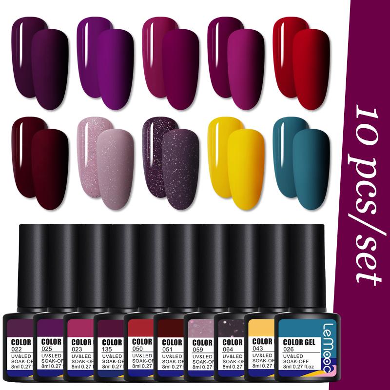 LEMOOC 10PCS Matte Effect Glitter Holographics Nail Gel Polish Kit Soak Off UV Gel Nail Varnish Set For Base Matte Top Coat, Base top matte
LEMOOC 10PCS Matte Effect Glitter Holographics Nail Gel Polish Kit Soak Off UV Gel Nail Varnish Set For Base Matte Top Coat, Base top matte
