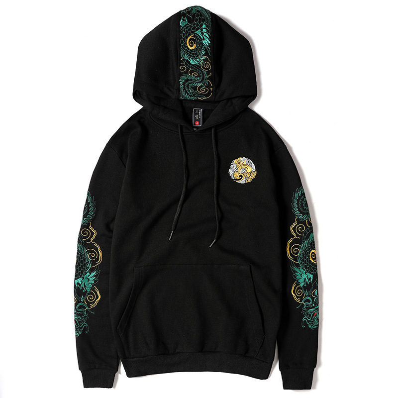 New Arrival 2020 Male Hoodie Dragon Wool Pure Cotton National Clothes Big Sweater with Casual Animal Hoodies 414p, Black
New Arrival 2020 Male Hoodie Dragon Wool Pure Cotton National Clothes Big Sweater with Casual Animal Hoodies 414p, Black
