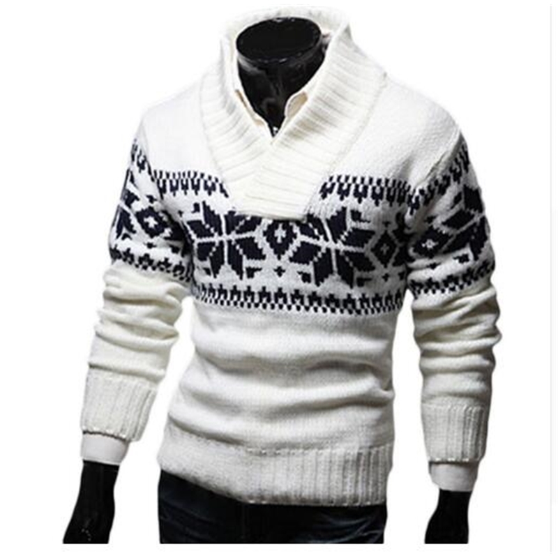 Christmas Autumn Jersey Navidad Hombre Jacquard Male Sweater Slim Knitted Sweaters Men Pullovers 201214