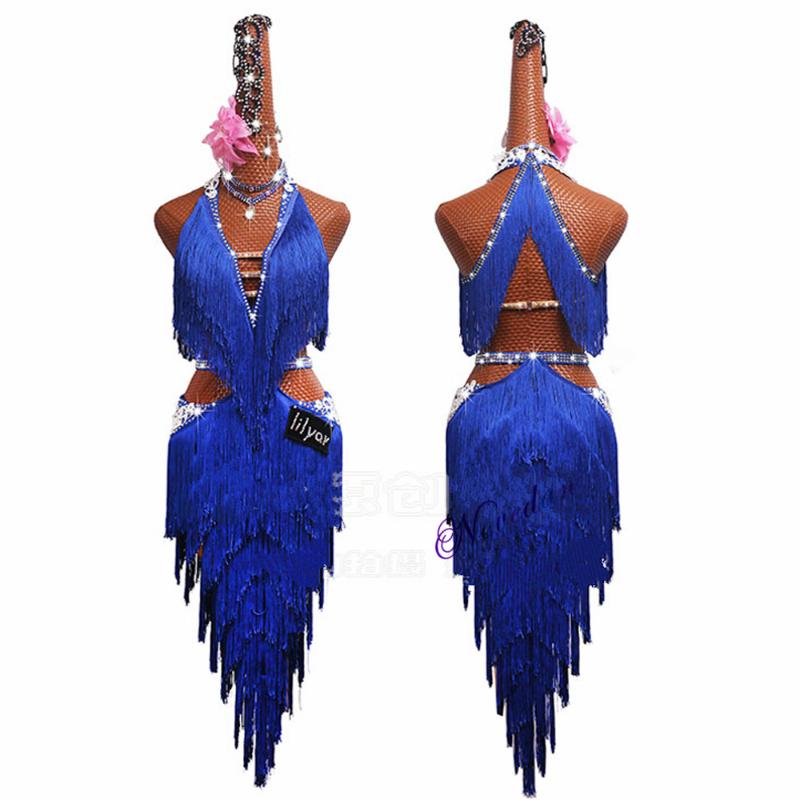 Professional Latin Dance Dress For Women Rhinestone Fringe Samba Costume Salsa Tango Ballroom Competition Dresses, Blue
Professional Latin Dance Dress For Women Rhinestone Fringe Samba Costume Salsa Tango Ballroom Competition Dresses, Blue