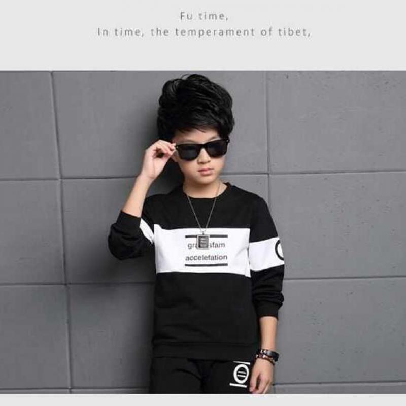 Boys Clothes Sets Spring Autumn Kids Casual Thick Velvet Hoodies+pants 2pcs Tracksuits For Baby Girls Children Jogging Suit 201127