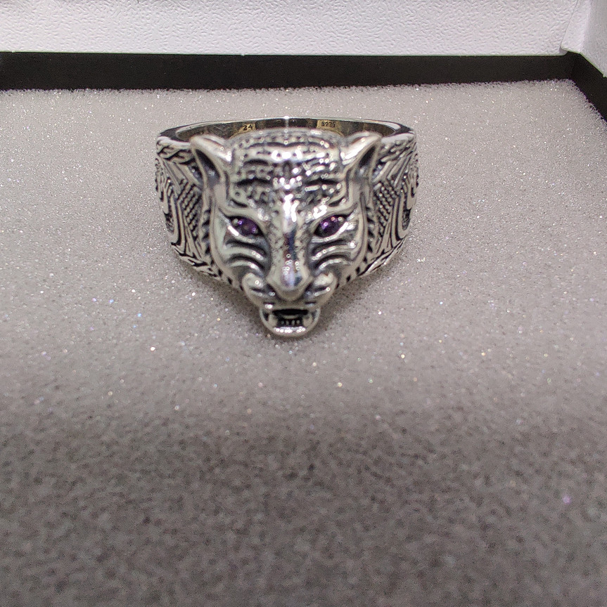 Silver Rings High Quality S925 Real Silver Ring Couple Ring Latest Product Ring Tiger Head Personalized Style Fashion Jewelry Supply
Silver Rings High Quality S925 Real Silver Ring Couple Ring Latest Product Ring Tiger Head Personalized Style Fashion Jewelry Supply