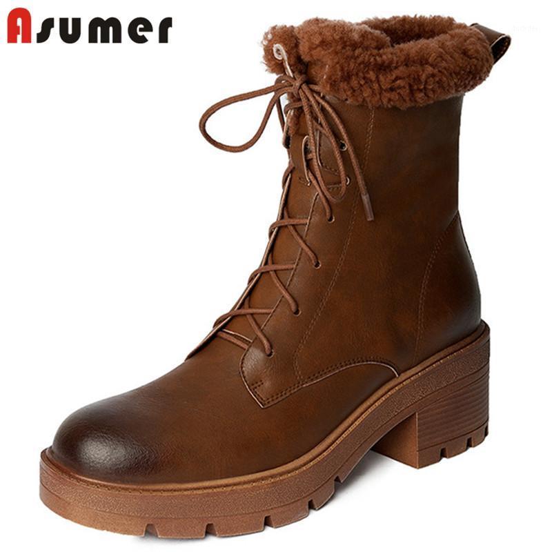Asumer British Style Vintage Genuine Leather Shoes Women Winter Boots Round Toe Square Heel Platform Shoes Women Ankle Boots1, Brown
Asumer British Style Vintage Genuine Leather Shoes Women Winter Boots Round Toe Square Heel Platform Shoes Women Ankle Boots1, Brown