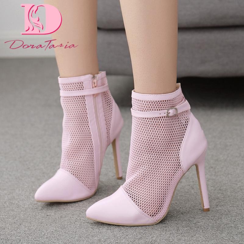 DoraTasia New Fashion Female Summer Ankle Boots Pointed Toe Thin High Heels Zip Buckle Boots Women 2020 Concise Woman Shoes, Pink
DoraTasia New Fashion Female Summer Ankle Boots Pointed Toe Thin High Heels Zip Buckle Boots Women 2020 Concise Woman Shoes, Pink