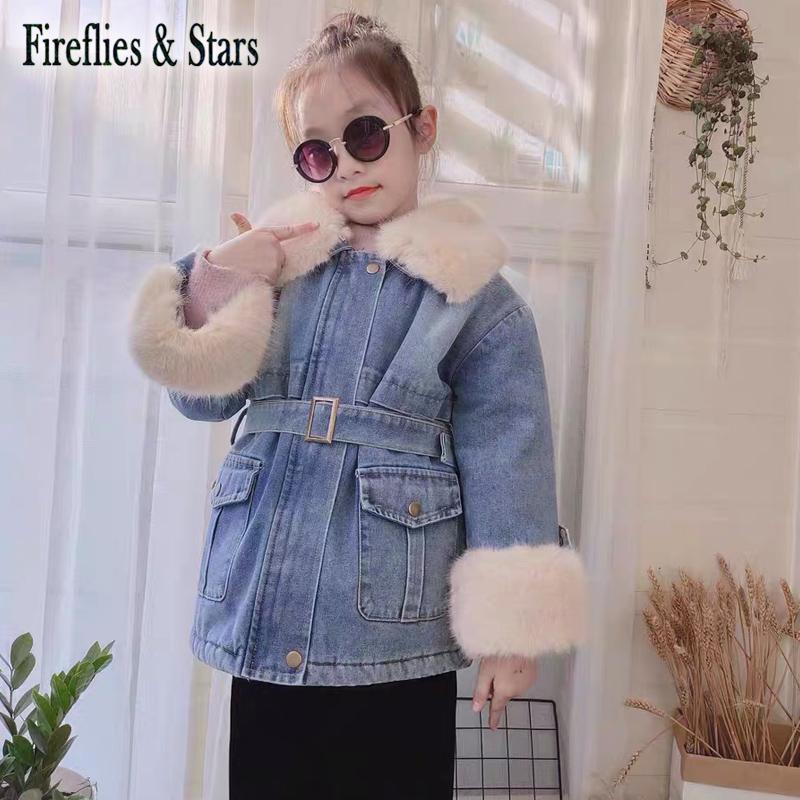 Winter Girls Denim Jacket Baby Warm Coat Kids Jackets Children Clothes New Fashion Fur Patch Cotton Padded Waistbelt 4 To 14 Yrs, Beige blue
Winter Girls Denim Jacket Baby Warm Coat Kids Jackets Children Clothes New Fashion Fur Patch Cotton Padded Waistbelt 4 To 14 Yrs, Beige blue