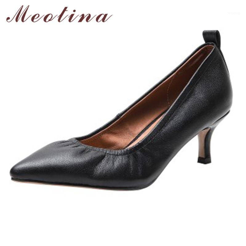 Meotina Pointed Toe Women Pumps Genuine Leather Mid Heel Office Shoes Shallow Stiletto Heels Female Footwear Beige Spring 41 421, Black
Meotina Pointed Toe Women Pumps Genuine Leather Mid Heel Office Shoes Shallow Stiletto Heels Female Footwear Beige Spring 41 421, Black