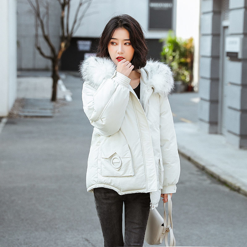Down cotton-padded jacket female heavy hair a new winter coat bread served paragraphs short little fashion small cotton-padded c 201019