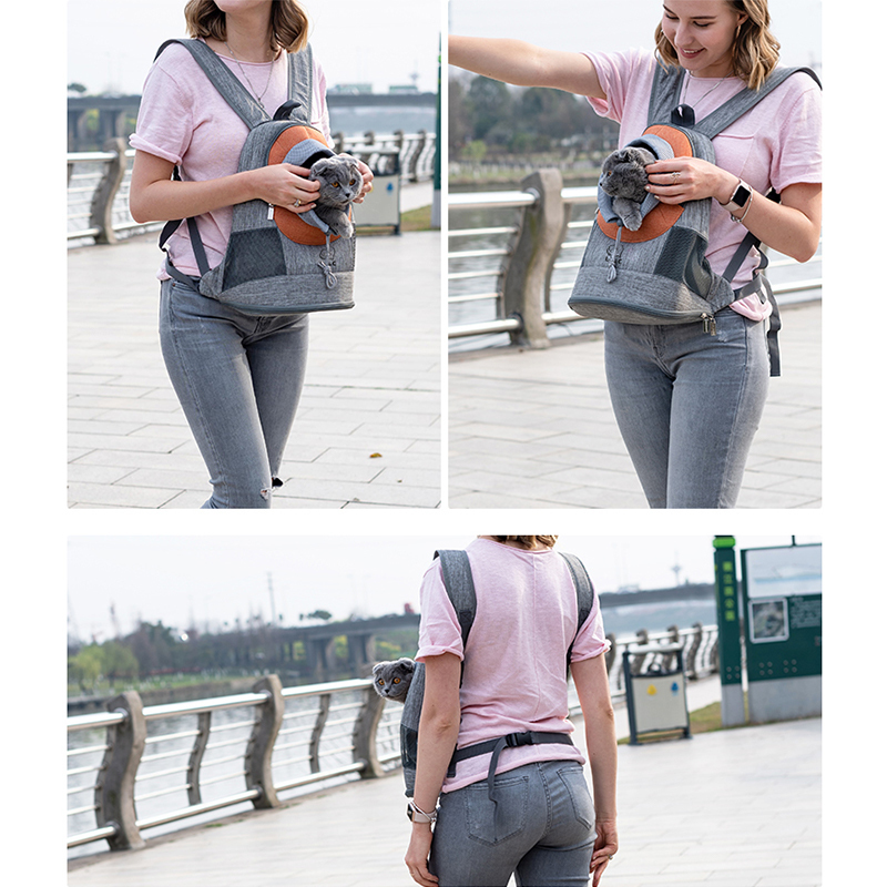 Shoulder Portable Pet Puppy Travel Backpack Dog Front Breathable Mesh Bags Cat Chest bag LJ201201