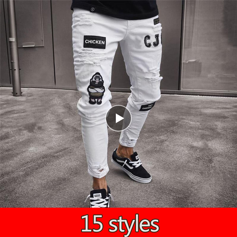 15 styles of ripped jeans from vintage biker men thin zipper denim worn embroidered pants, 819
15 styles of ripped jeans from vintage biker men thin zipper denim worn embroidered pants, 819
