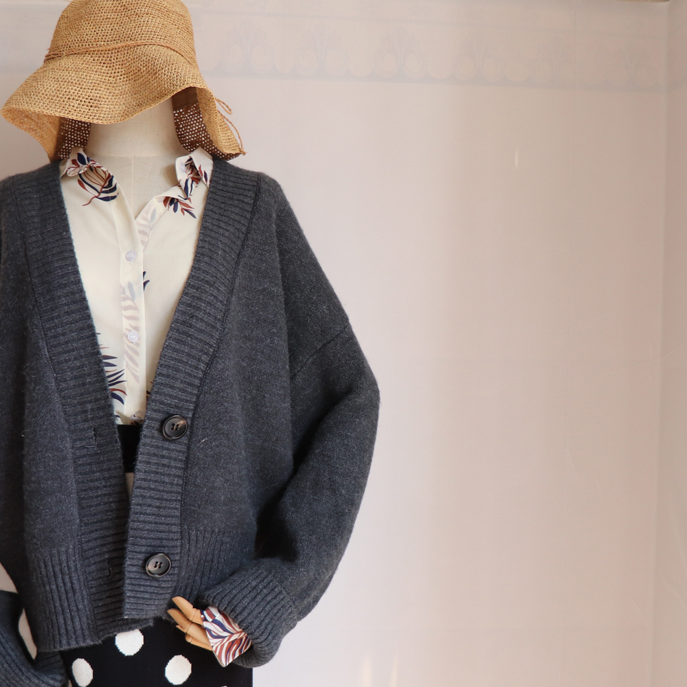 Werynica Women Cardigans Sweater V neck Solid Loose Knitwear Korean Casual Knit Cardigan Outwear Winter Autumn Jacket Coat 201223