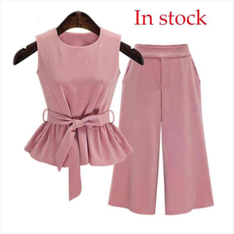 Oversized Summer Women Tracksuit 2 Pieces Sets Sleeveless Tops And Pants Pink Color Sashes Bow Pullovers Ke31, Gray
Oversized Summer Women Tracksuit 2 Pieces Sets Sleeveless Tops And Pants Pink Color Sashes Bow Pullovers Ke31, Gray
