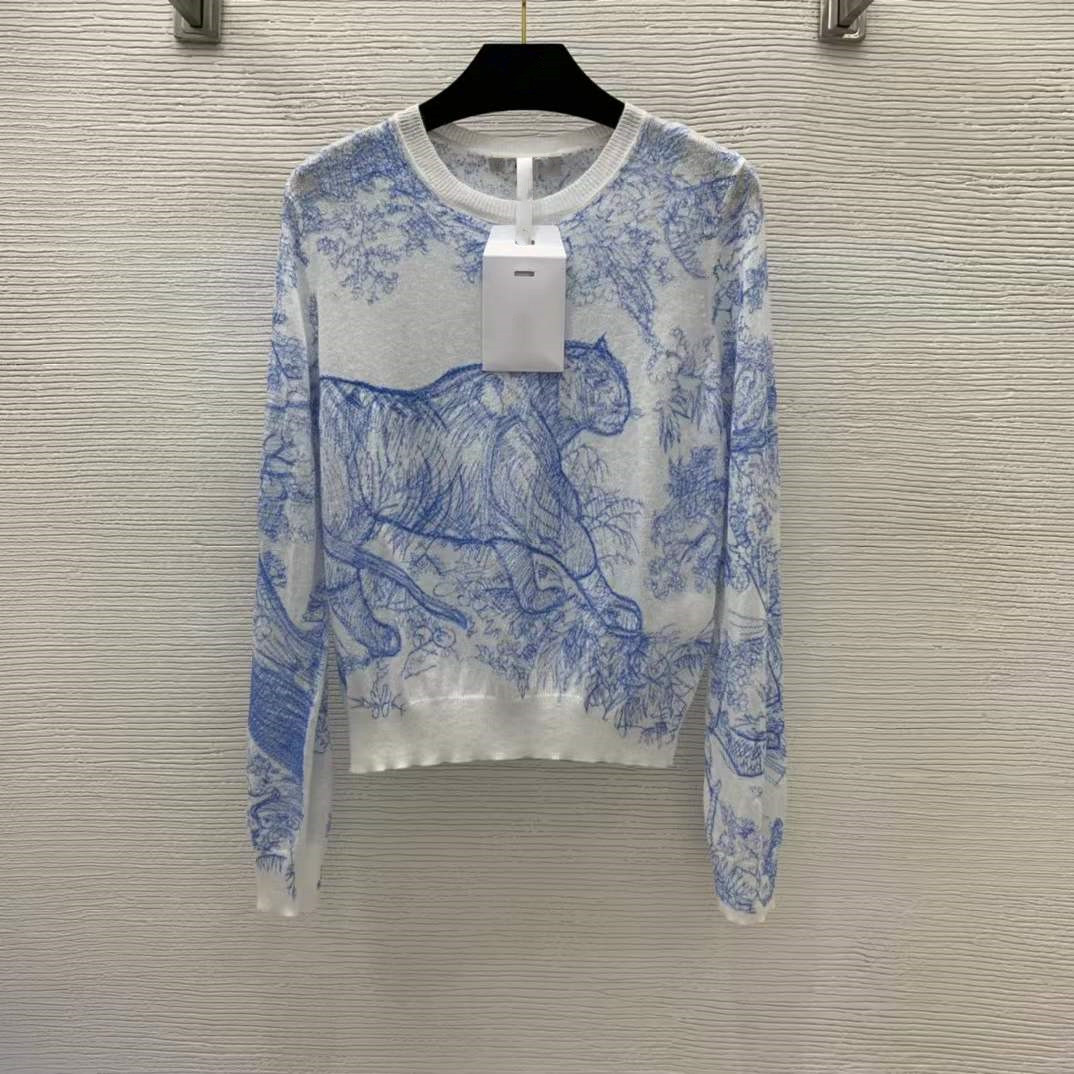 2022 Spring Summer Milan Runway Sweaters O Neck Long Sleeve Women' Sweaters High End Jacquard Pullover Women Designer Sweater 0305-1, Blue
2022 Spring Summer Milan Runway Sweaters O Neck Long Sleeve Women' Sweaters High End Jacquard Pullover Women Designer Sweater 0305-1, Blue