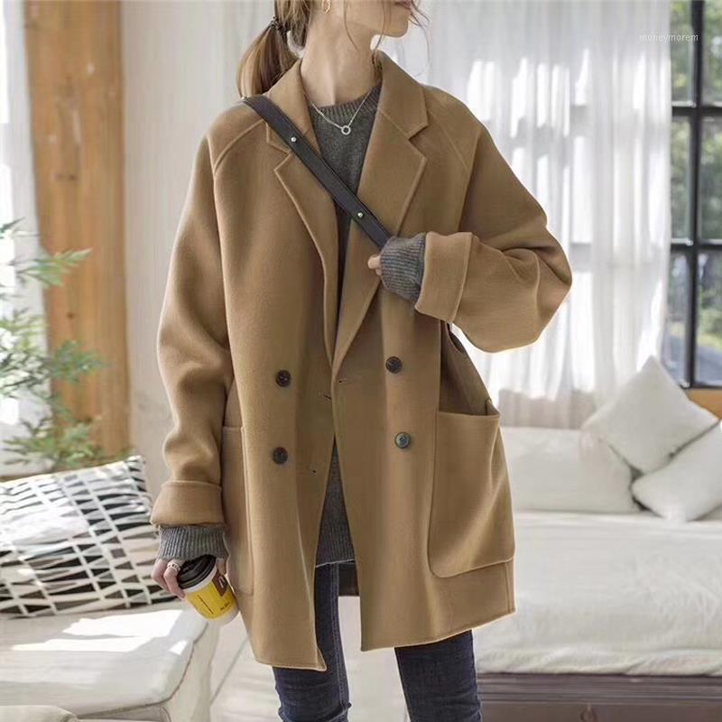 Woolen coat women' fall / winter 2020 new loose Hepburn medium length woolen coat1, Black
Woolen coat women' fall / winter 2020 new loose Hepburn medium length woolen coat1, Black