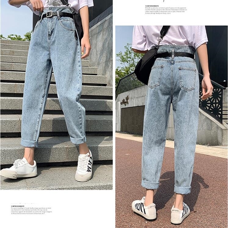 Summer high waist wide leg fashion casual style jeans women Pants 201106