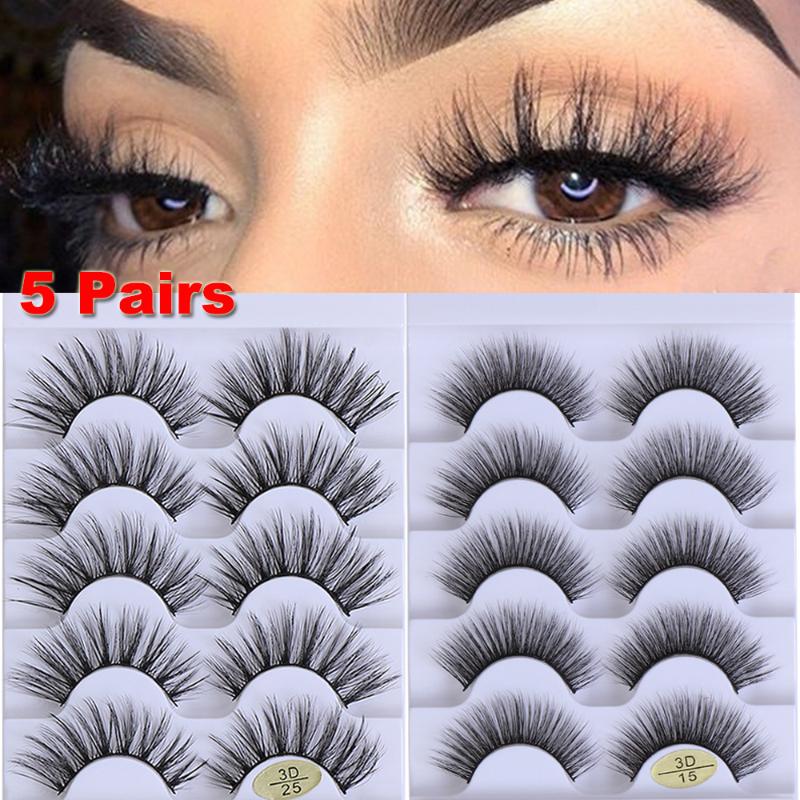 5 Pairs 3D Faux Mink Hair False Eyelashes Natural Long Wispies Fluffies Drama Eyelashes Handmade Cruelty-free Extension Lashes
5 Pairs 3D Faux Mink Hair False Eyelashes Natural Long Wispies Fluffies Drama Eyelashes Handmade Cruelty-free Extension Lashes