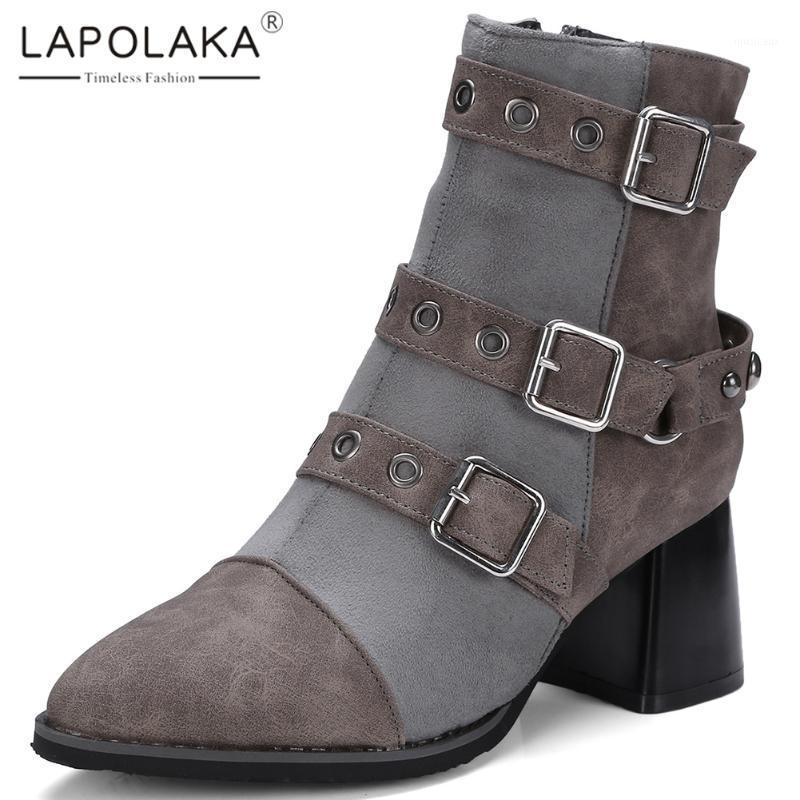 Lapolaka New Arrivals Plus Size 32-48 Chunky Heels Ankle Boots Woman Shoes Zip Up Buckle Decoration Shoes Women Boots Female1, Gray thin fur
Lapolaka New Arrivals Plus Size 32-48 Chunky Heels Ankle Boots Woman Shoes Zip Up Buckle Decoration Shoes Women Boots Female1, Gray thin fur