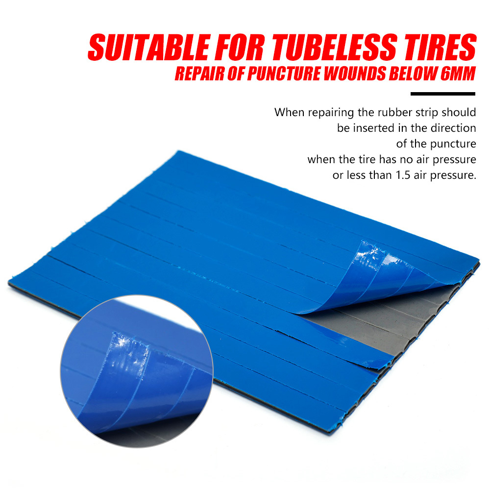 10Pcs Tire Strips Vacuum Tyre Wheel Repair Rubber Strip Tools Universal Bicycle Motorcycle Battery Car and Automobile