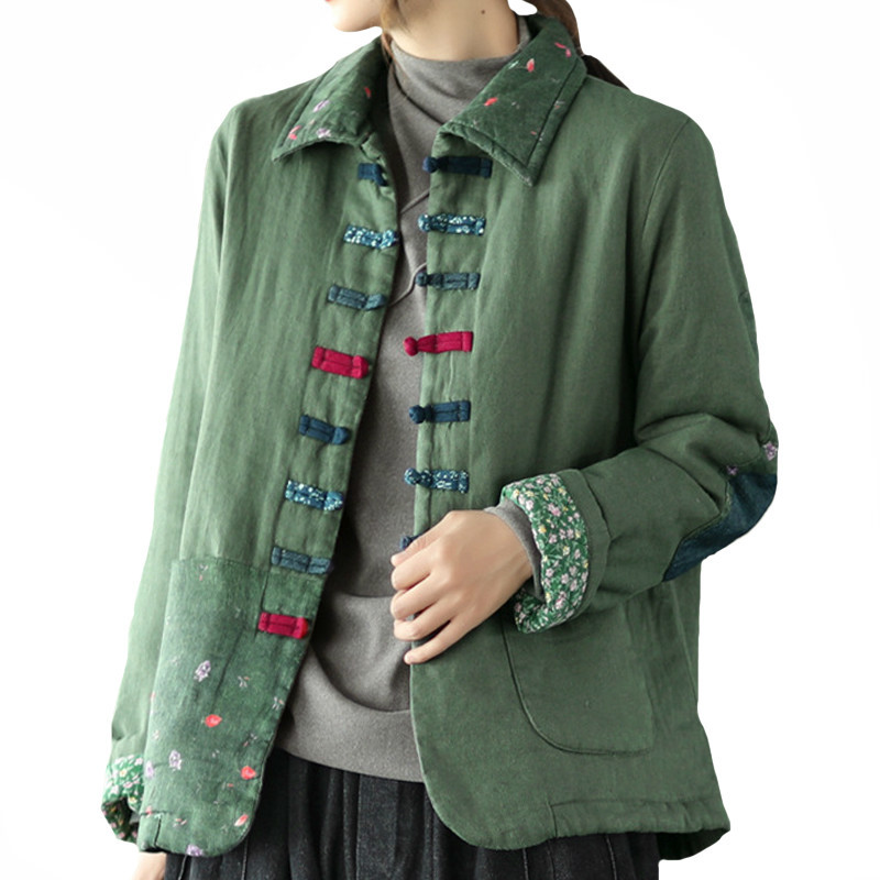 Chinese Fashion Clothes Women Vintage Winter Jackets Ladies Printed Cotton Quilted Linen Jacket Streetwear Pak4, Navy blue.
Chinese Fashion Clothes Women Vintage Winter Jackets Ladies Printed Cotton Quilted Linen Jacket Streetwear Pak4, Navy blue.