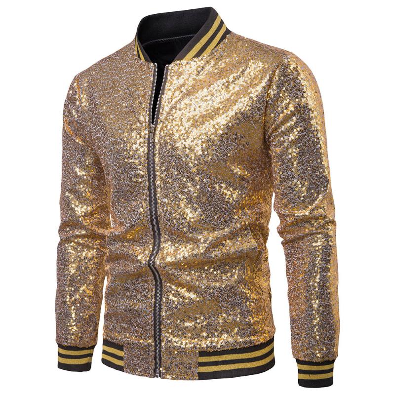 Men Shiny Blazers Gold Sequin Glitter Suit Jackets Male Nightclub Zipper Suit Blazer DJ Stage Blazers, Black
Men Shiny Blazers Gold Sequin Glitter Suit Jackets Male Nightclub Zipper Suit Blazer DJ Stage Blazers, Black