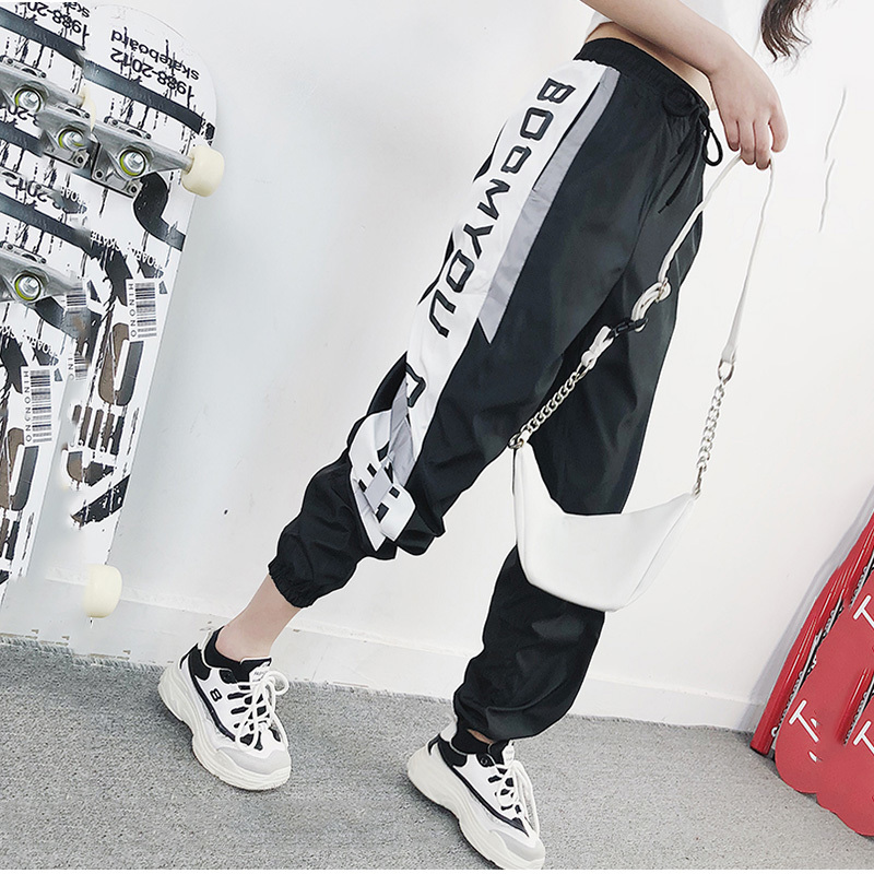 Hip Hop Harem Pant woman Letter Printed Jogger pants women's High Waist pants Spring Harajuku trousers women pantalon femme 201228