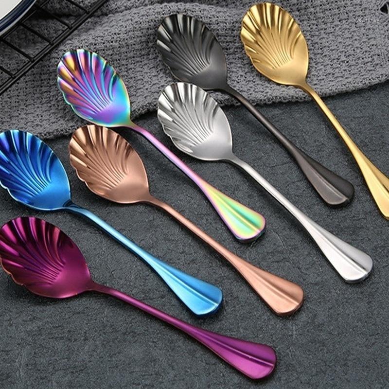 Shell Shape Stainless Steel Spoon With Long Handle Restaurant Dessert Spoon Ice Cream Scoops Kitchen Accessories1
Shell Shape Stainless Steel Spoon With Long Handle Restaurant Dessert Spoon Ice Cream Scoops Kitchen Accessories1