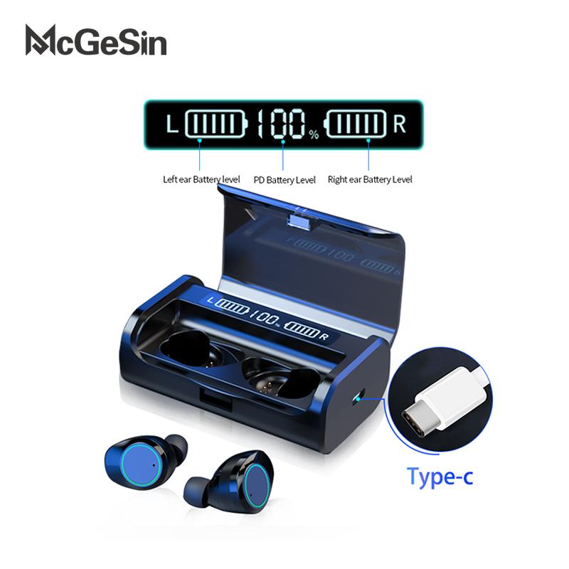 New TWS Earphone Wireless Headphones Bluetooth 5.0 LED Power Display Headset Noise Cancelling HIFI Music Earbud 4000mah With Mic, Black
New TWS Earphone Wireless Headphones Bluetooth 5.0 LED Power Display Headset Noise Cancelling HIFI Music Earbud 4000mah With Mic, Black