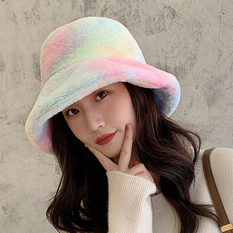 Winter Bucket Hat For Women Girls Fashion Rainbow Soft Warm Fishing Cap Outdoor Vacation Hat Lady Plush Tie Dye Panama Hats, Light colorful
Winter Bucket Hat For Women Girls Fashion Rainbow Soft Warm Fishing Cap Outdoor Vacation Hat Lady Plush Tie Dye Panama Hats, Light colorful