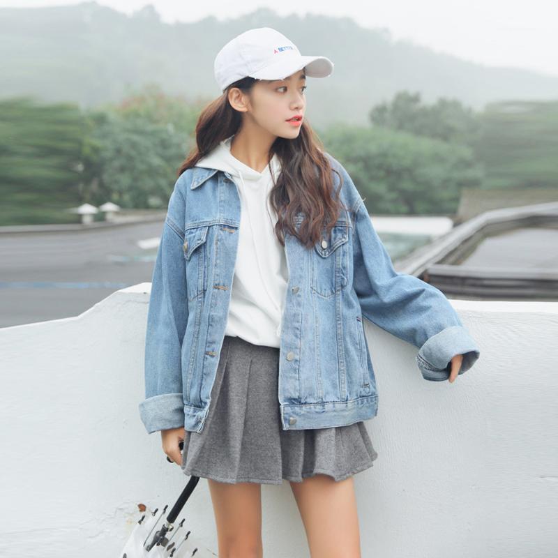 2020 Women Denim Jacket Long Sleeve Casual Crop For Autumn Jeans Vintage Loose Coat Outwear Oversize Jacket Studient Trend1, Blue
2020 Women Denim Jacket Long Sleeve Casual Crop For Autumn Jeans Vintage Loose Coat Outwear Oversize Jacket Studient Trend1, Blue