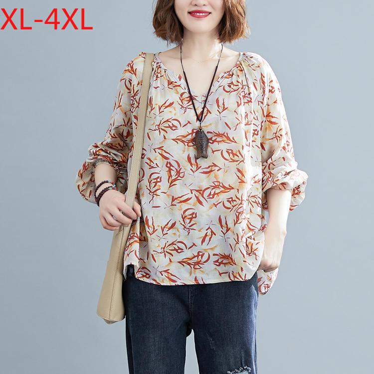 2021 Spring Summer New Linen Women Blouse Big Size Leaves Casual Tops Shirts V-Neck Vintage Full Sleeve Chiffon shirt S3173, An1270
2021 Spring Summer New Linen Women Blouse Big Size Leaves Casual Tops Shirts V-Neck Vintage Full Sleeve Chiffon shirt S3173, An1270