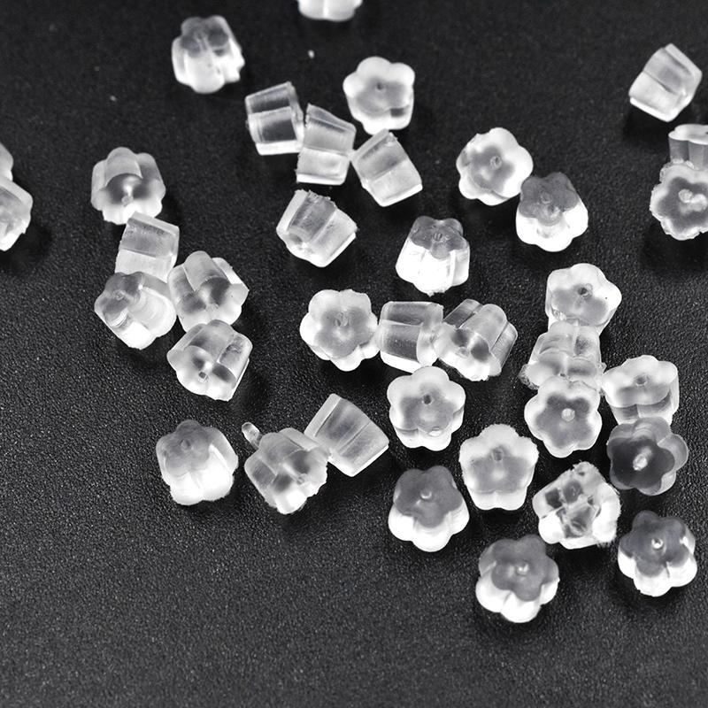 5000pcs/Lot Earrings Jewelry Accessories Silicone Barrel Bullet Plastic Ear Plugging Earring back Blocked Stoppers Ear Wholesale Price