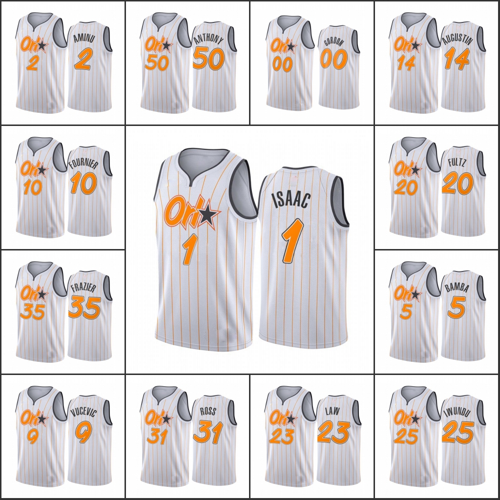 Orlando Magic Men Evan Fournier Cole Anthony Aaron Gordon Melvin Frazier 2020-21 Frazier City Edition New Uniform Jersey
Orlando Magic Men Evan Fournier Cole Anthony Aaron Gordon Melvin Frazier 2020-21 Frazier City Edition New Uniform Jersey