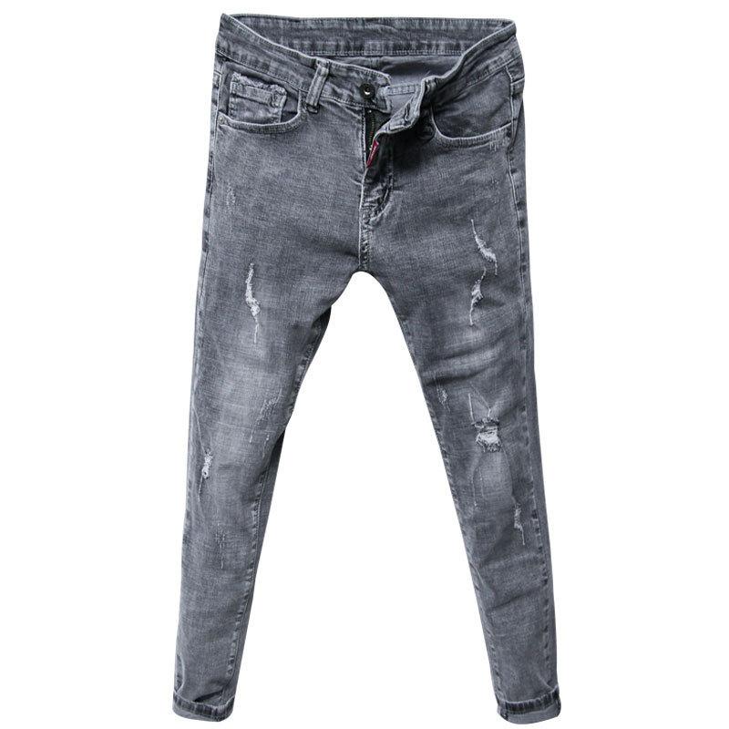 Fashion 2021 teenagers social spirit guy's small feet jeans men's students stretch slim Korean skinny jeans ankle length pants, Gray
Fashion 2021 teenagers social spirit guy's small feet jeans men's students stretch slim Korean skinny jeans ankle length pants, Gray