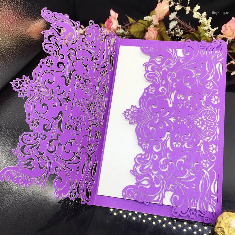 50pcs purple Paper Laser Cut Wedding Invitation Card With Ribbon Personalized Wedding Decor Party Supplies1
50pcs purple Paper Laser Cut Wedding Invitation Card With Ribbon Personalized Wedding Decor Party Supplies1