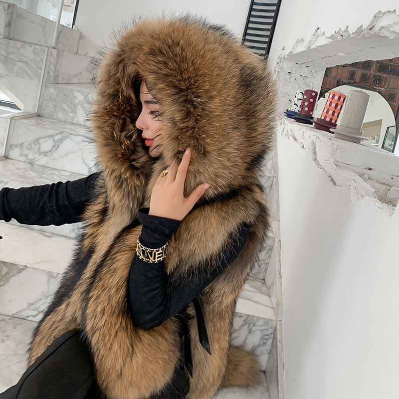 Winter 2020 New Real Raccoon Skin with Genuine Female Hoodie Vest Gigilet Creative Design Ladies Jacket 0aox, Gold
Winter 2020 New Real Raccoon Skin with Genuine Female Hoodie Vest Gigilet Creative Design Ladies Jacket 0aox, Gold