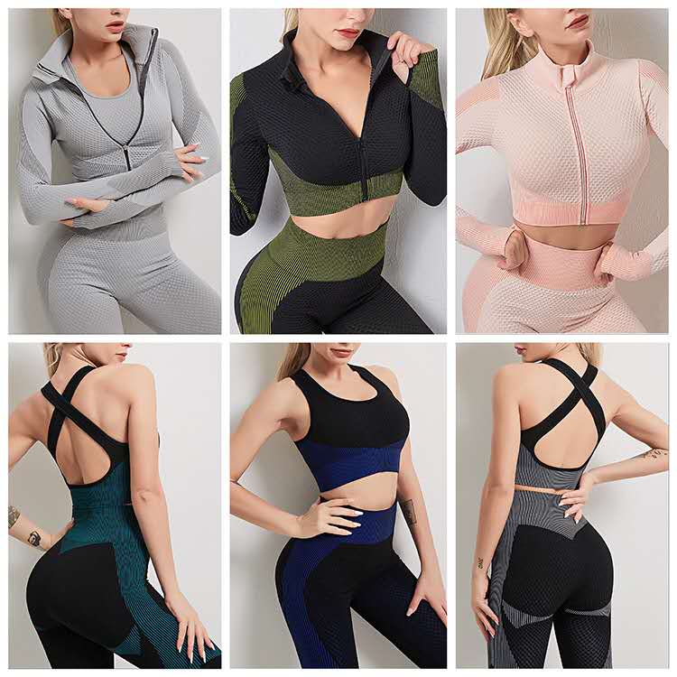 European and American seamless yoga suits new knitted hip-lifting elastic fitness sports yoga suits free shipping, Black
European and American seamless yoga suits new knitted hip-lifting elastic fitness sports yoga suits free shipping, Black