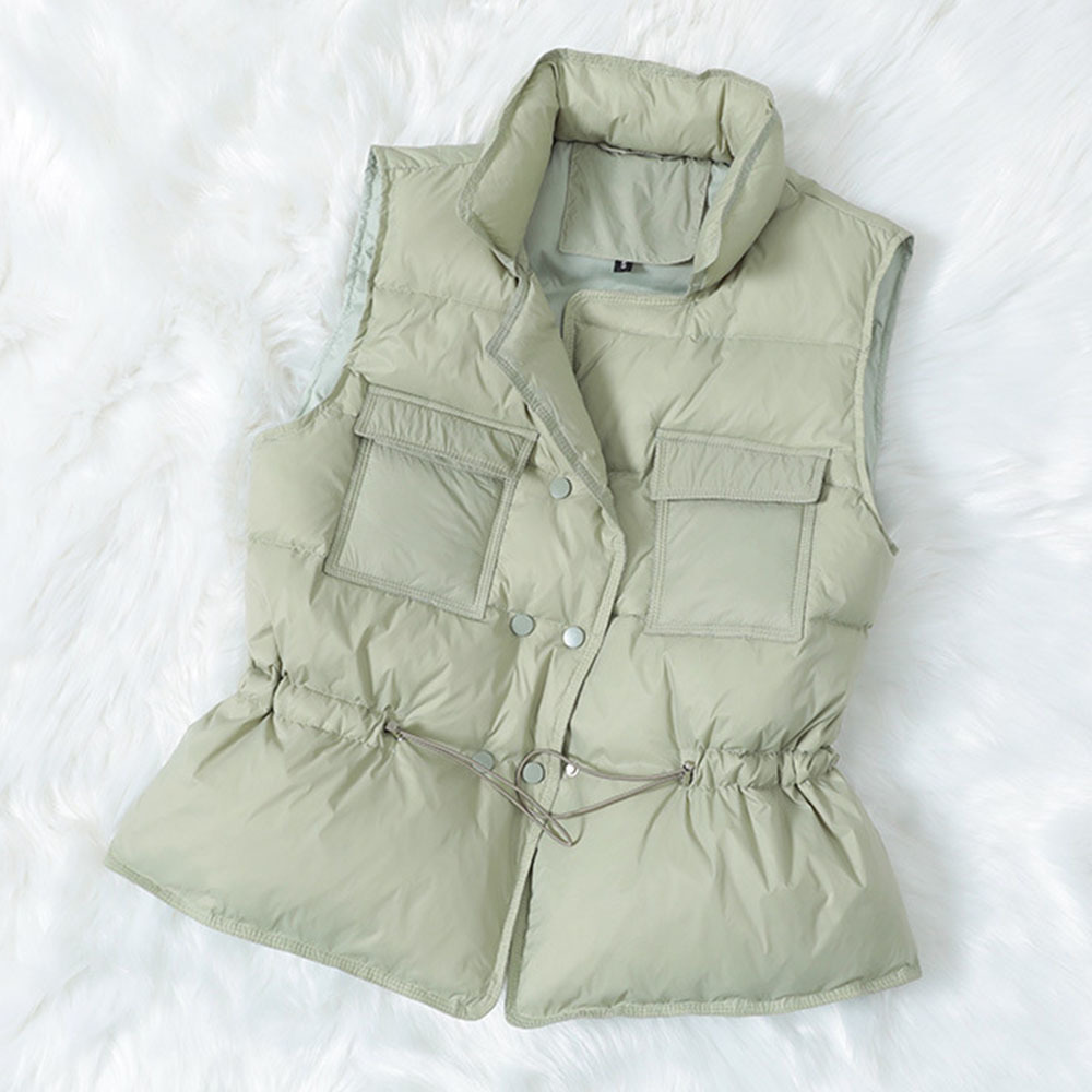 Women's Ultra Light Down Vest Short Vest Lightweight Waistcoat Female Windproof Warm White Duck Down Down Jacket Coat Sleeveless 201019