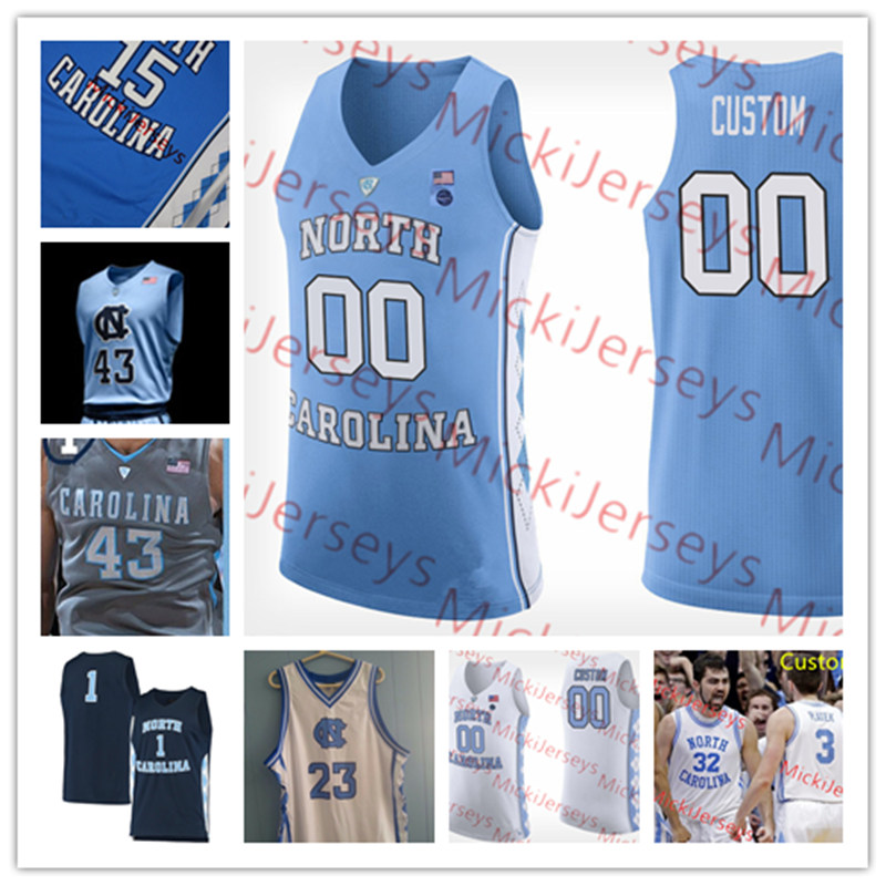 Custom North Carolina Tar Heels Antawn Jamison Tyler Hansbrough Theo Pinson Cameron Johnson John Henson Danny Green UNC Basketball Jersey, Blue