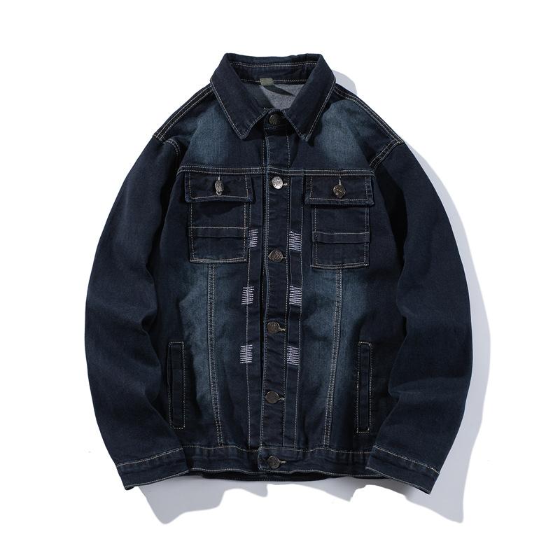 2020 Men's New Jeans Jacket Coats Autumn Warm Windbreaker Jackets Washed Demin Long Sleeve Outwears Stand Down Collar Streetwear, Blue
2020 Men's New Jeans Jacket Coats Autumn Warm Windbreaker Jackets Washed Demin Long Sleeve Outwears Stand Down Collar Streetwear, Blue