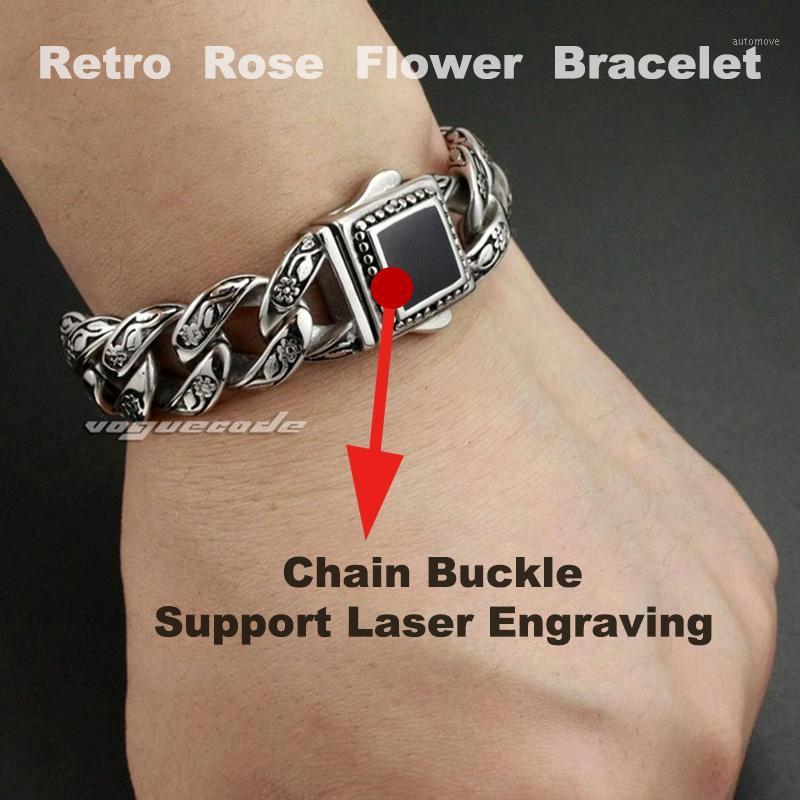 Punk Retro Fashion Bangle Men Solid 316L Stainless Steel Cool Biker's Rose Flower Bracelet 4R013 -- 7.1"~10.8"1
Punk Retro Fashion Bangle Men Solid 316L Stainless Steel Cool Biker's Rose Flower Bracelet 4R013 -- 7.1"~10.8"1