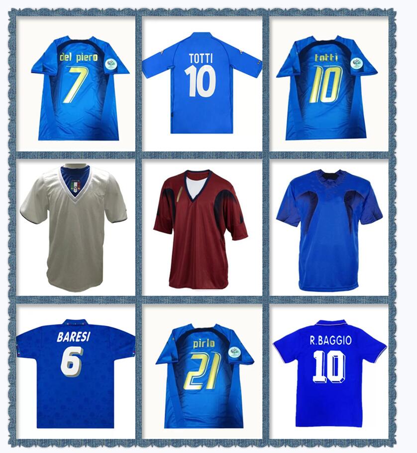 1994 Retro version ITaly Soccer Jersey 1990 1996 1982 1998 2006 Home MALDINI BARESI Roberto Baggio ZOLA CONTE Shirt Away football uniforms, White
1994 Retro version ITaly Soccer Jersey 1990 1996 1982 1998 2006 Home MALDINI BARESI Roberto Baggio ZOLA CONTE Shirt Away football uniforms, White
