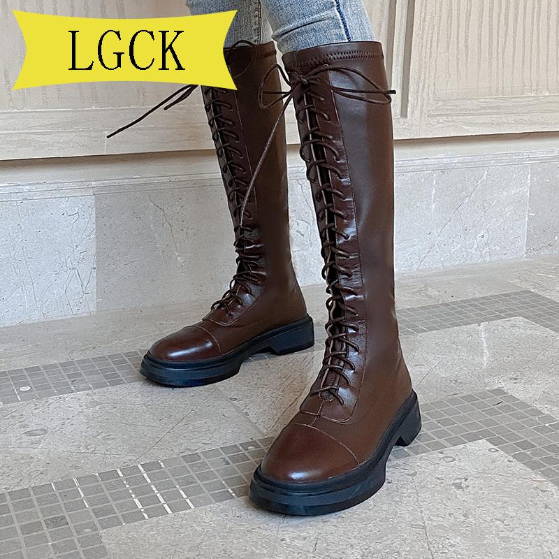 Plus Size 34-43 Spring Woman Real Leather Autumn New Arrival Design Knee-High Boots Women High Platform Boots Cool, Black
Plus Size 34-43 Spring Woman Real Leather Autumn New Arrival Design Knee-High Boots Women High Platform Boots Cool, Black