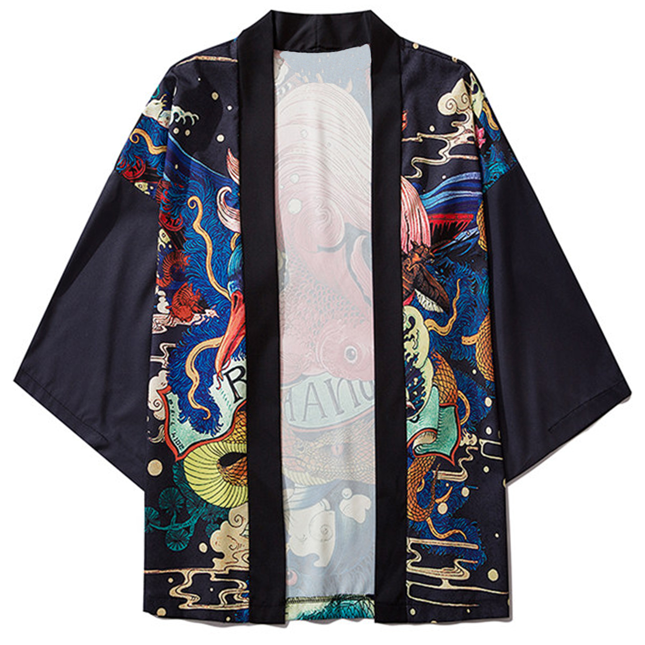 2021 New Aelfric Eden Harajuku Japanese Jacket Men Summer Koi Fish Snake Print Loose Japan Streetwear Front Open Coats Kimono 1ox9, Black
2021 New Aelfric Eden Harajuku Japanese Jacket Men Summer Koi Fish Snake Print Loose Japan Streetwear Front Open Coats Kimono 1ox9, Black