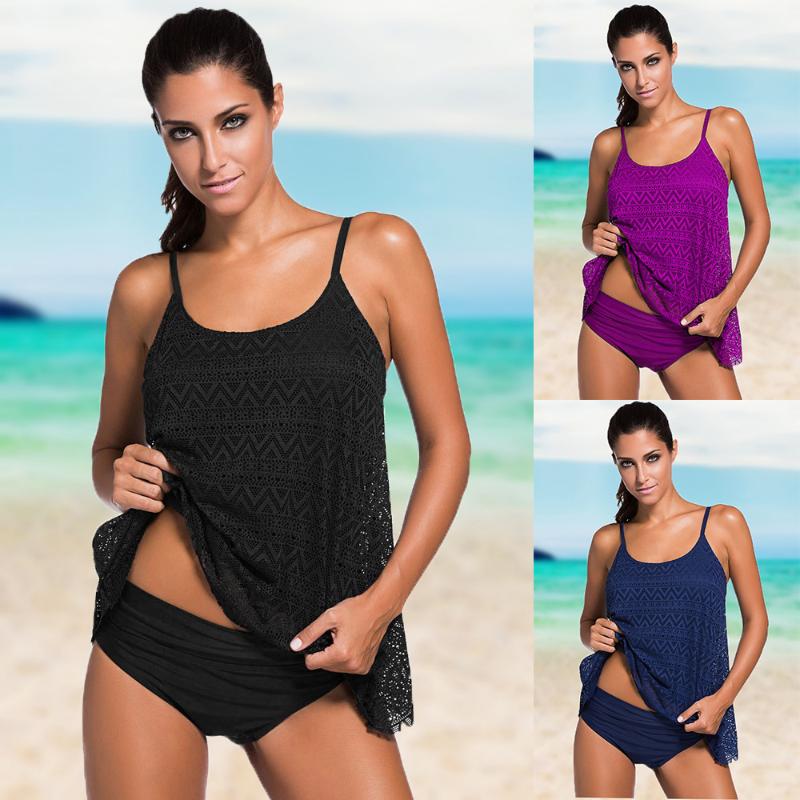 Mesh Top Sexy Tankini Plus Size 3XL Two Piece Bikini Set Swimsuit Solid Black Swimwear Brazilian Beachwear Hot Spring Bathers
Mesh Top Sexy Tankini Plus Size 3XL Two Piece Bikini Set Swimsuit Solid Black Swimwear Brazilian Beachwear Hot Spring Bathers
